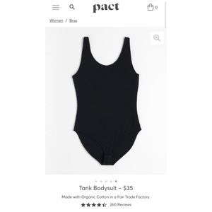 Pact black tank bodysuit